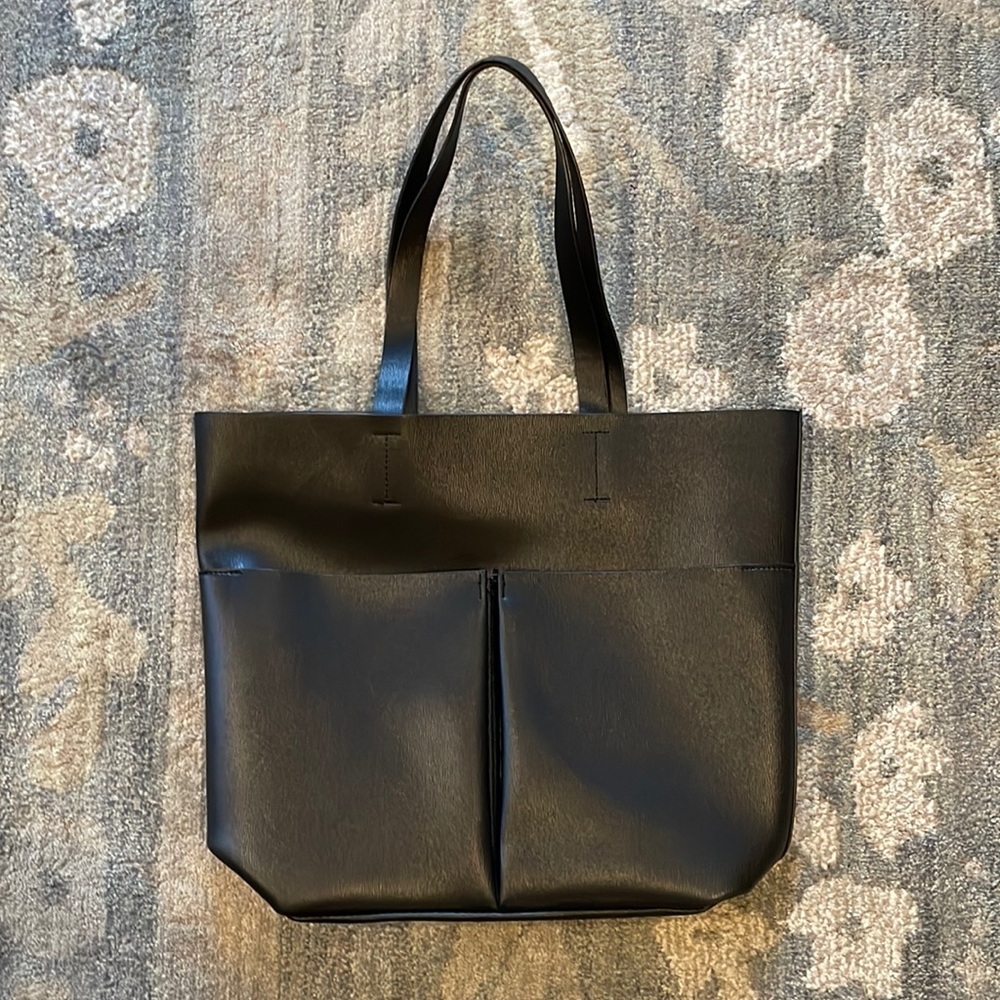 NWOT Neiman Marcus Faux Leather Tote Bag